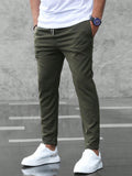 DenimDare™ Men’s Slim Fit Casual Pants With Drawstring & Pockets