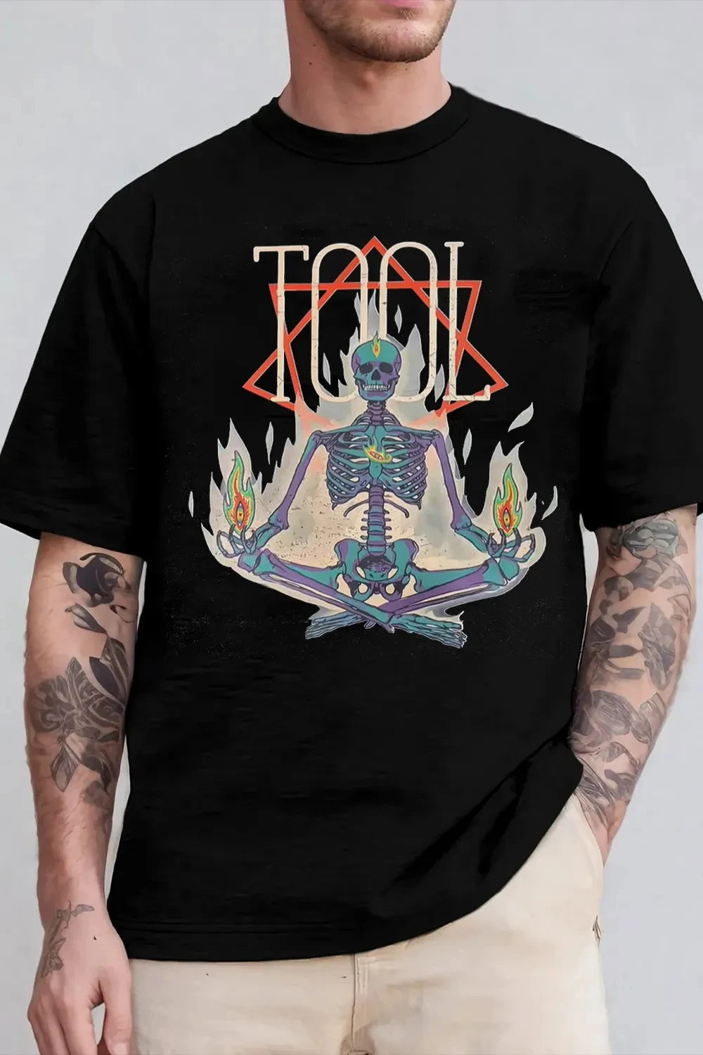Tool Band Short Sleeve Men Women Gothic Rock Graphic T Shirts Heavy Metal Tops Casual Loose Print Cotton Tee Unisex Fans Gift