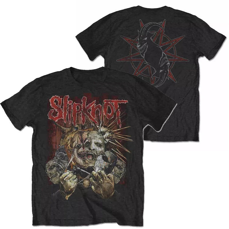 Logo Slipknot Band T-Shirt Cotton Graphic Tee Men Women Summer Streetwear Top