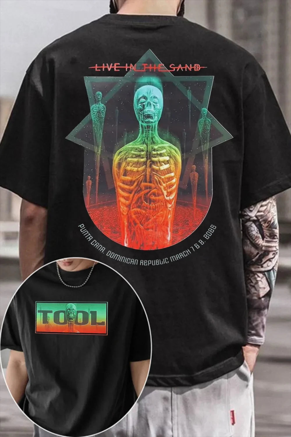 Tool Band Short Sleeve Men Women Gothic Rock Graphic T Shirts Heavy Metal Tops Casual Loose Print Cotton Tee Unisex Fans Gift