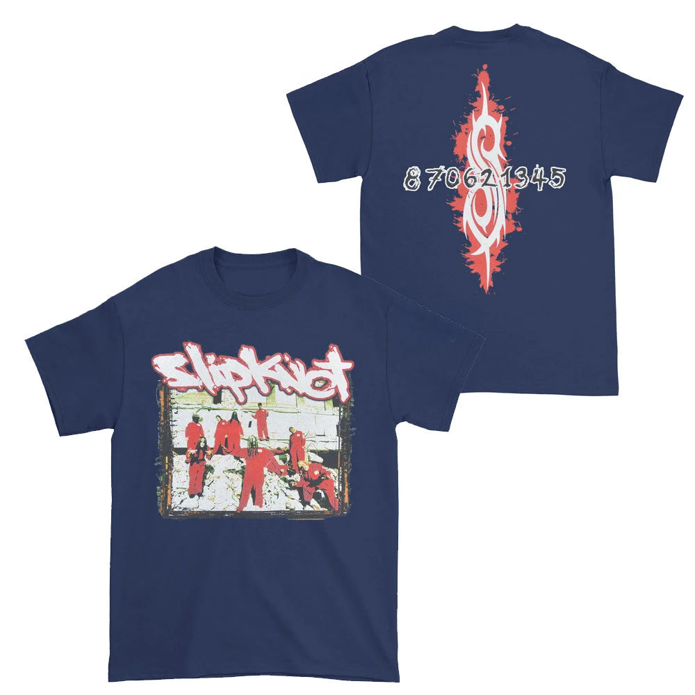 Logo Slipknot Band T-Shirt Cotton Graphic Tee Men Women Summer Streetwear Top