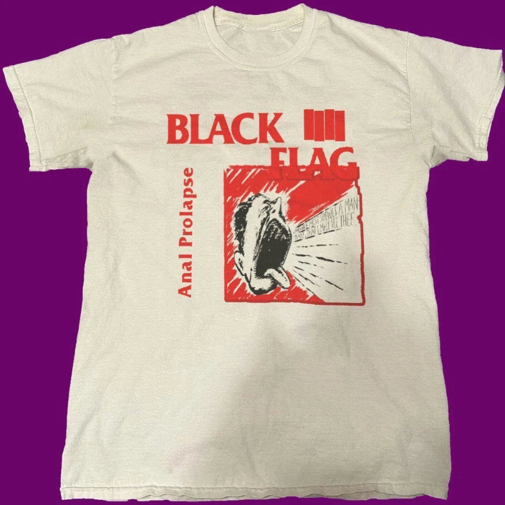 Black Flag Band Hardcore Punk Style Graphic Tee Cotton Mens Womens T-Shirt Summer Streetwear