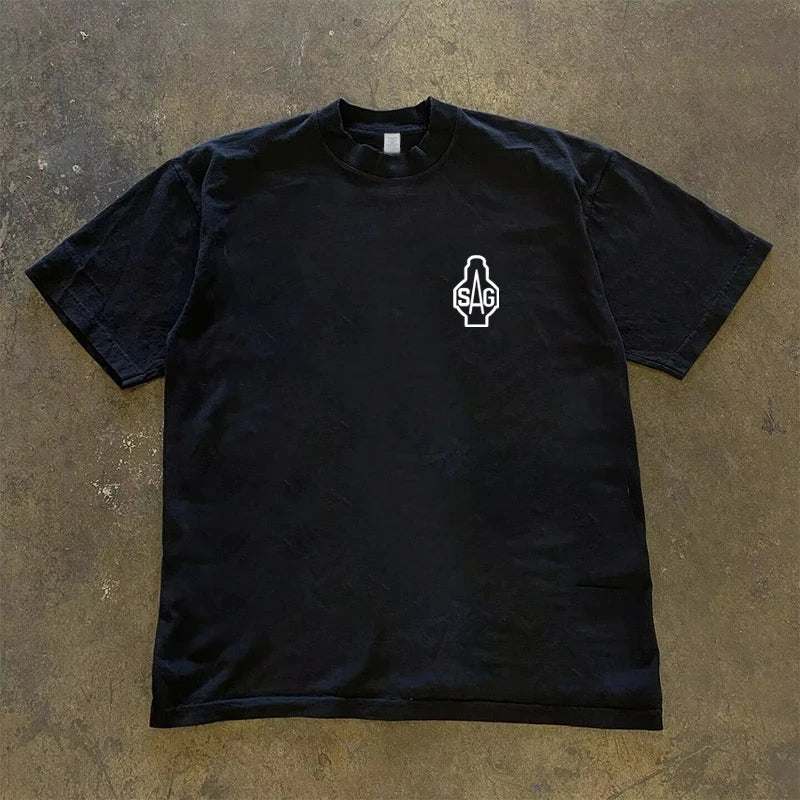 Men's Graphic in SAG MK3 T-Shirt 100% Cotton Sweat Wicking Breathable High Quality Casual Tee for Military Enthusiast