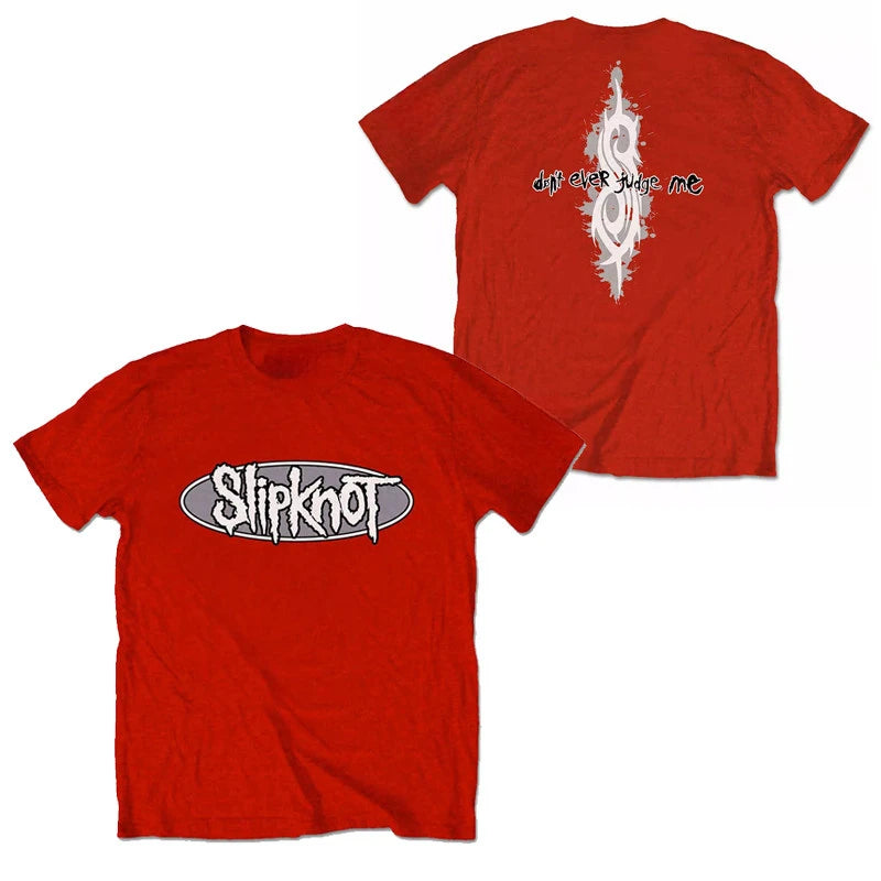 Logo Slipknot Band T-Shirt Cotton Graphic Tee Men Women Summer Streetwear Top