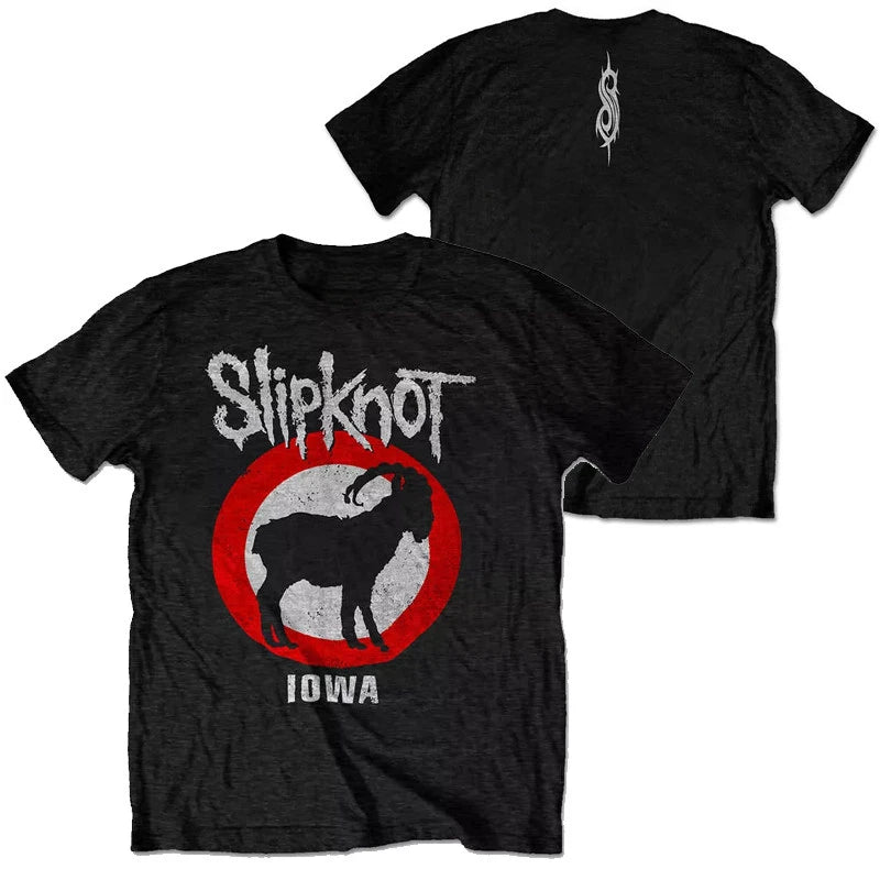 Logo Slipknot Band T-Shirt Cotton Graphic Tee Men Women Summer Streetwear Top