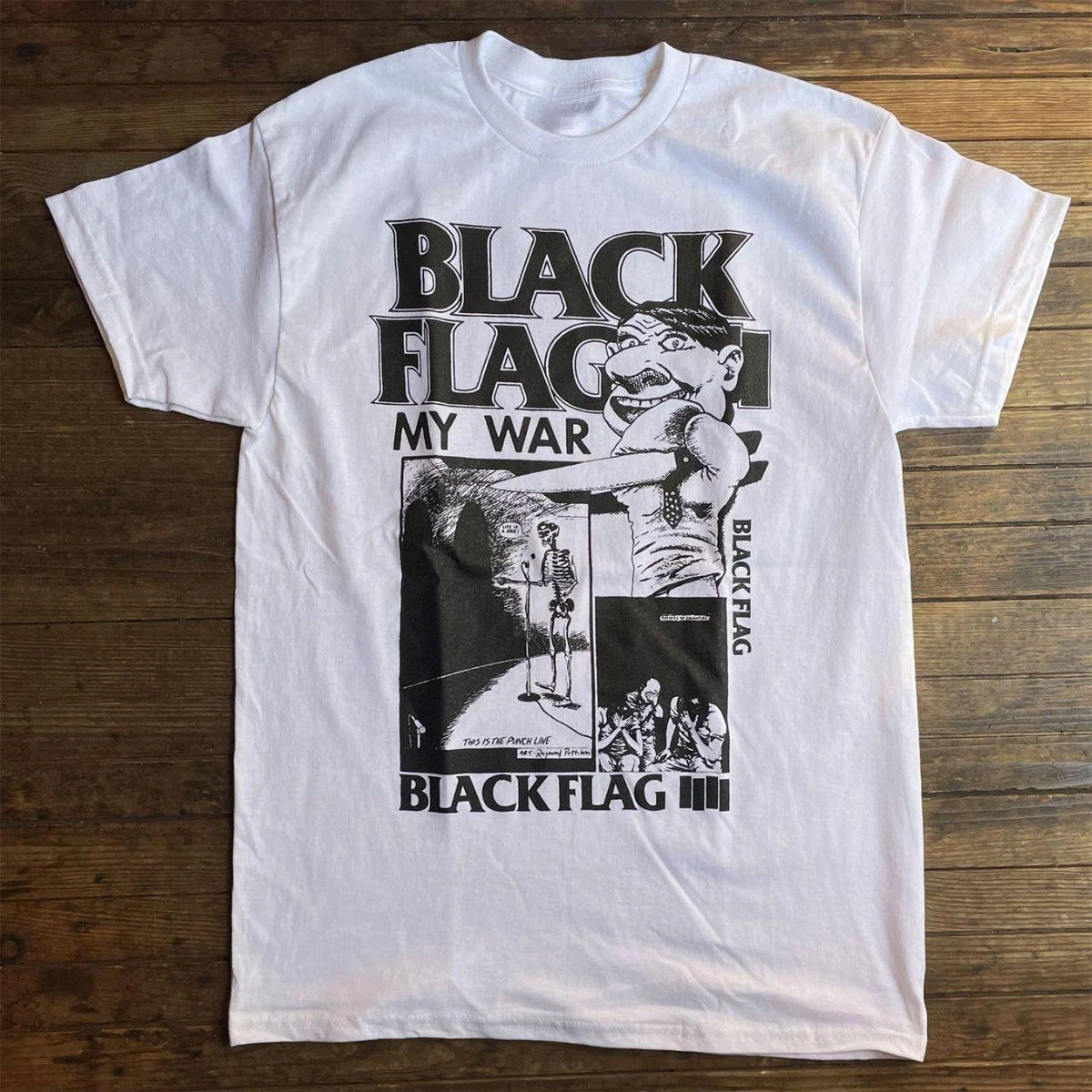 Black Flag Band Hardcore Punk Style Graphic Tee Cotton Mens Womens T-Shirt Summer Streetwear